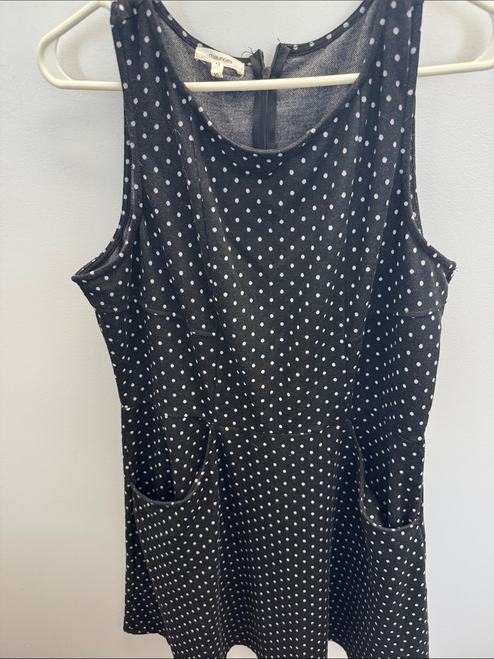 Maurices Black Polka Dot Sleeveless Mini Dress
